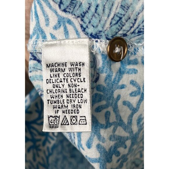 Vintage Lilly Pulitzer Blue and White Short Sleeve - Picture 4 of 5
